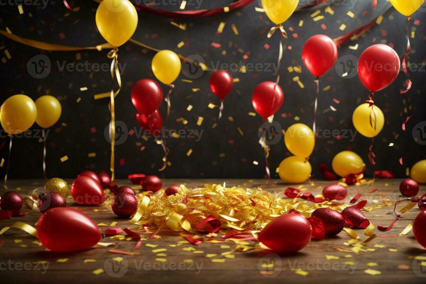 Room with ballons ai generated photo