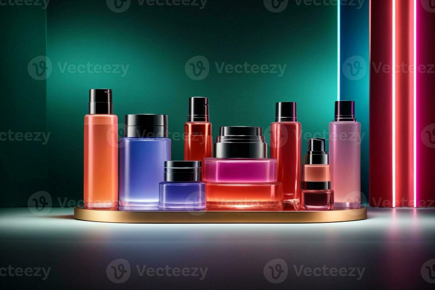 Product showcase,Luxury podium,Glowing luxury showcase,AI Generative photo