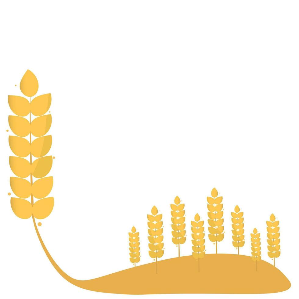Agriculture wheat vector Illustration design template. elements of wheat grain, wheat ears, seed or rye, prosperity symbol