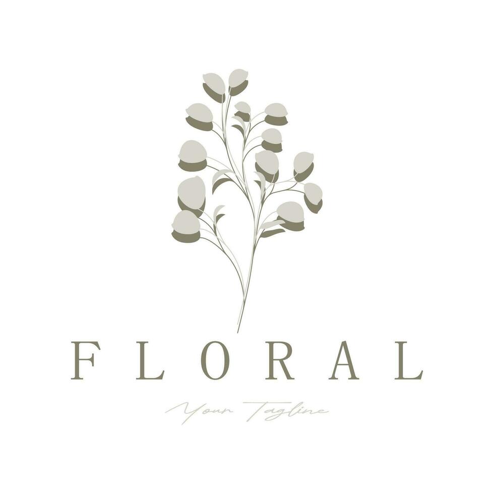 Elegant floral and leaf frame. Delicate botanical vector illustration for labels, spas, corporate identity, and wedding invitations