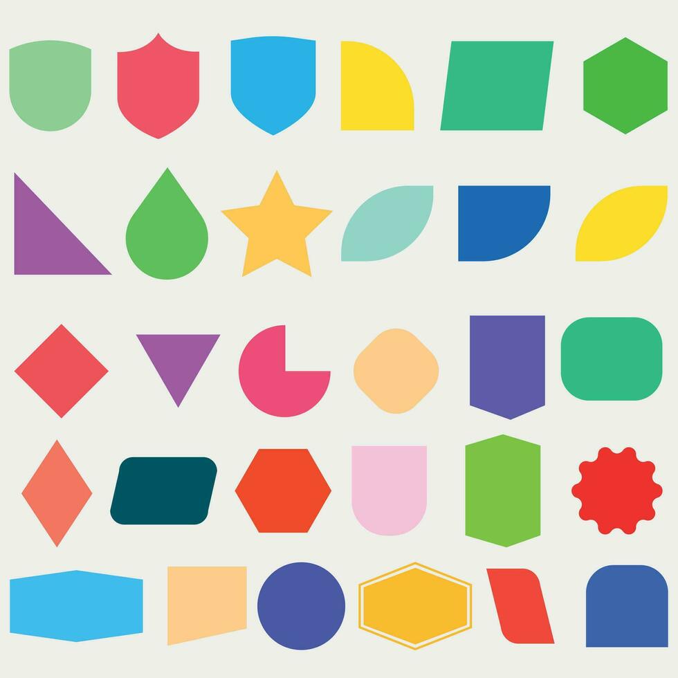 Abstract Geometric Shapes Bundle vector illustration