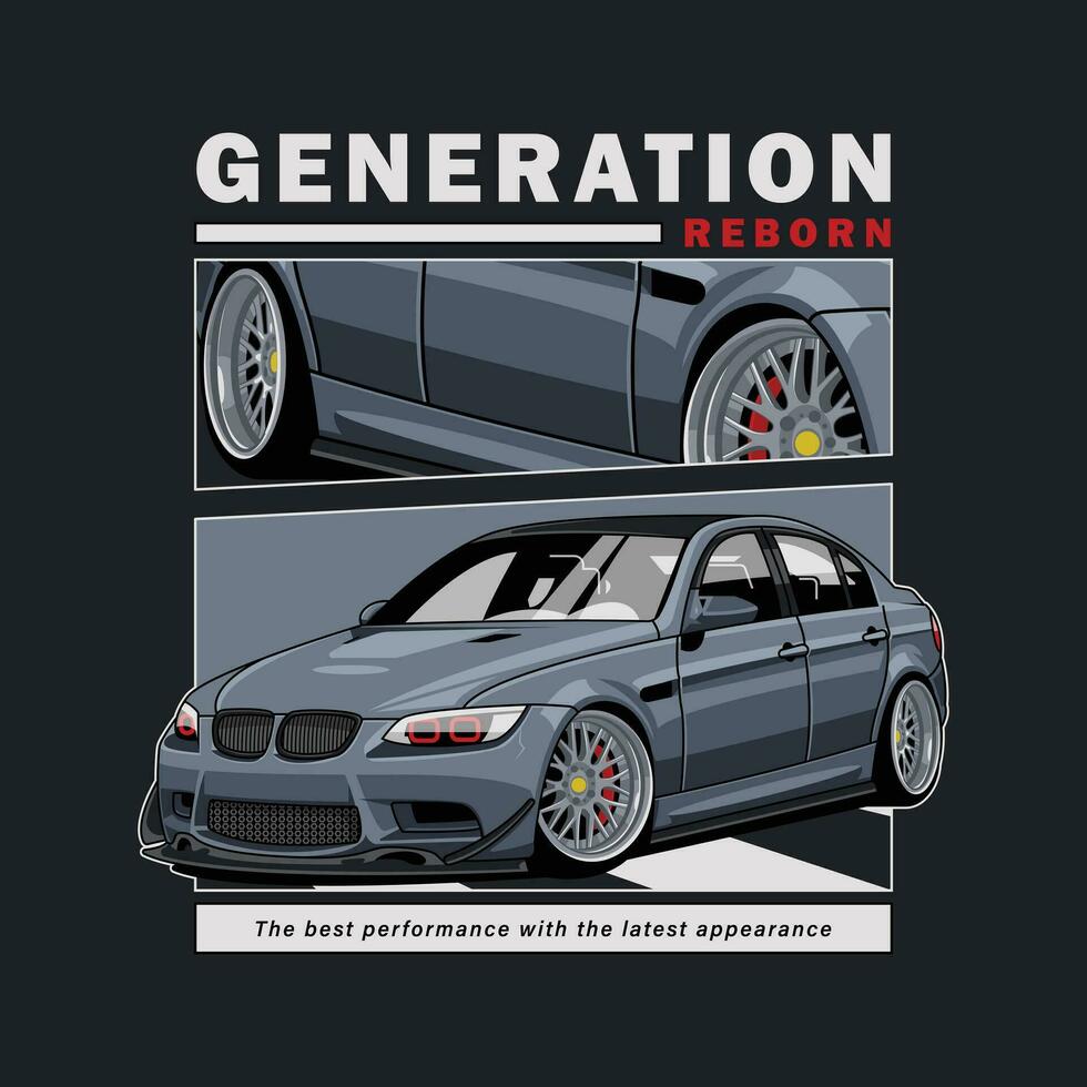 ilustración de el último Generacion coche póster diseño vector