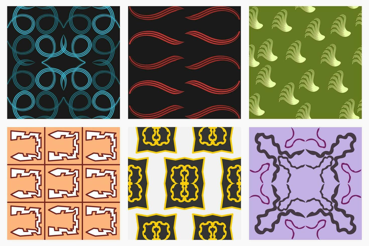 a collection of artistic and elegant seamless patterns. Perfect for home, office, invitation, fabric and other design projects. vector