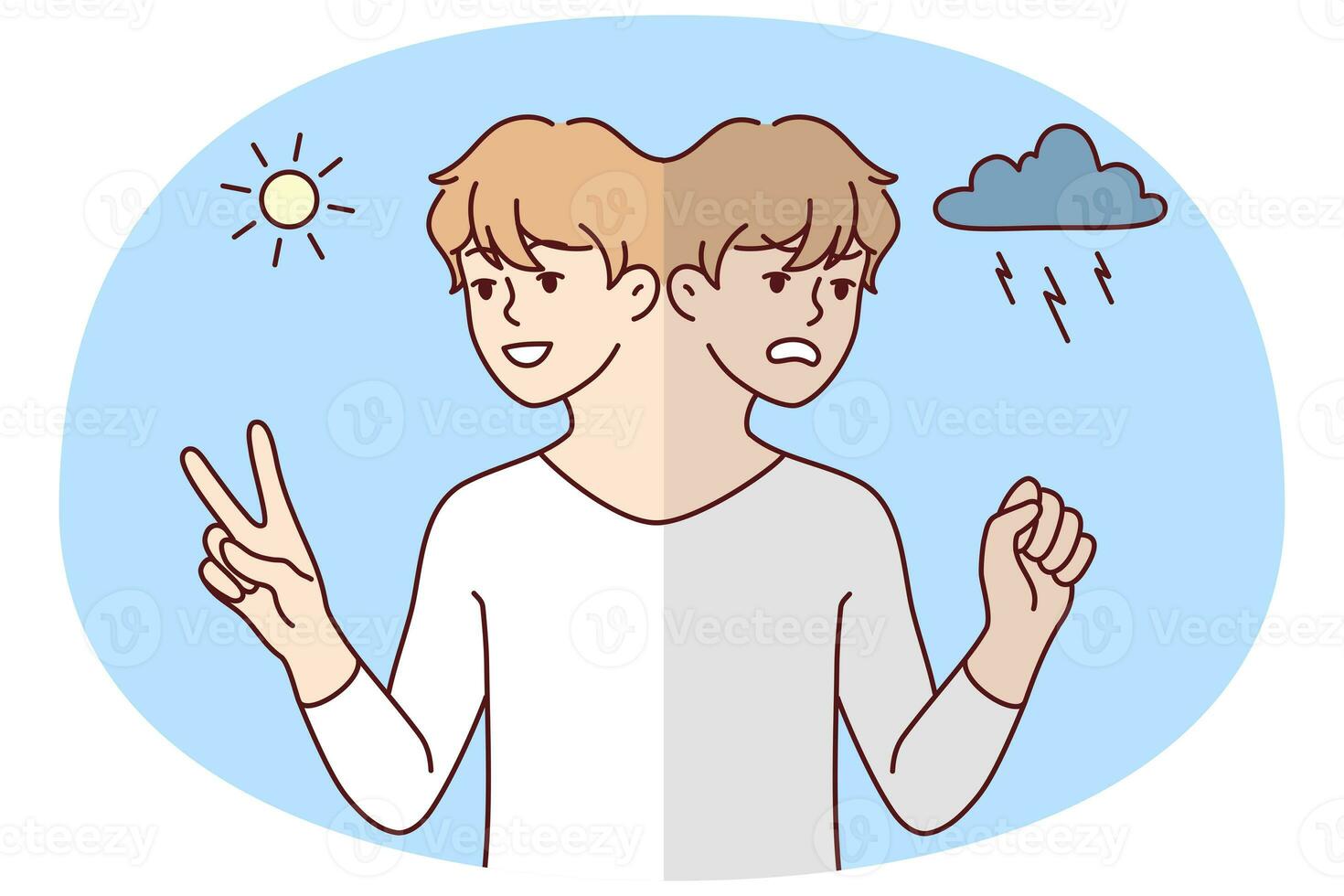Man suffer from mood swings photo