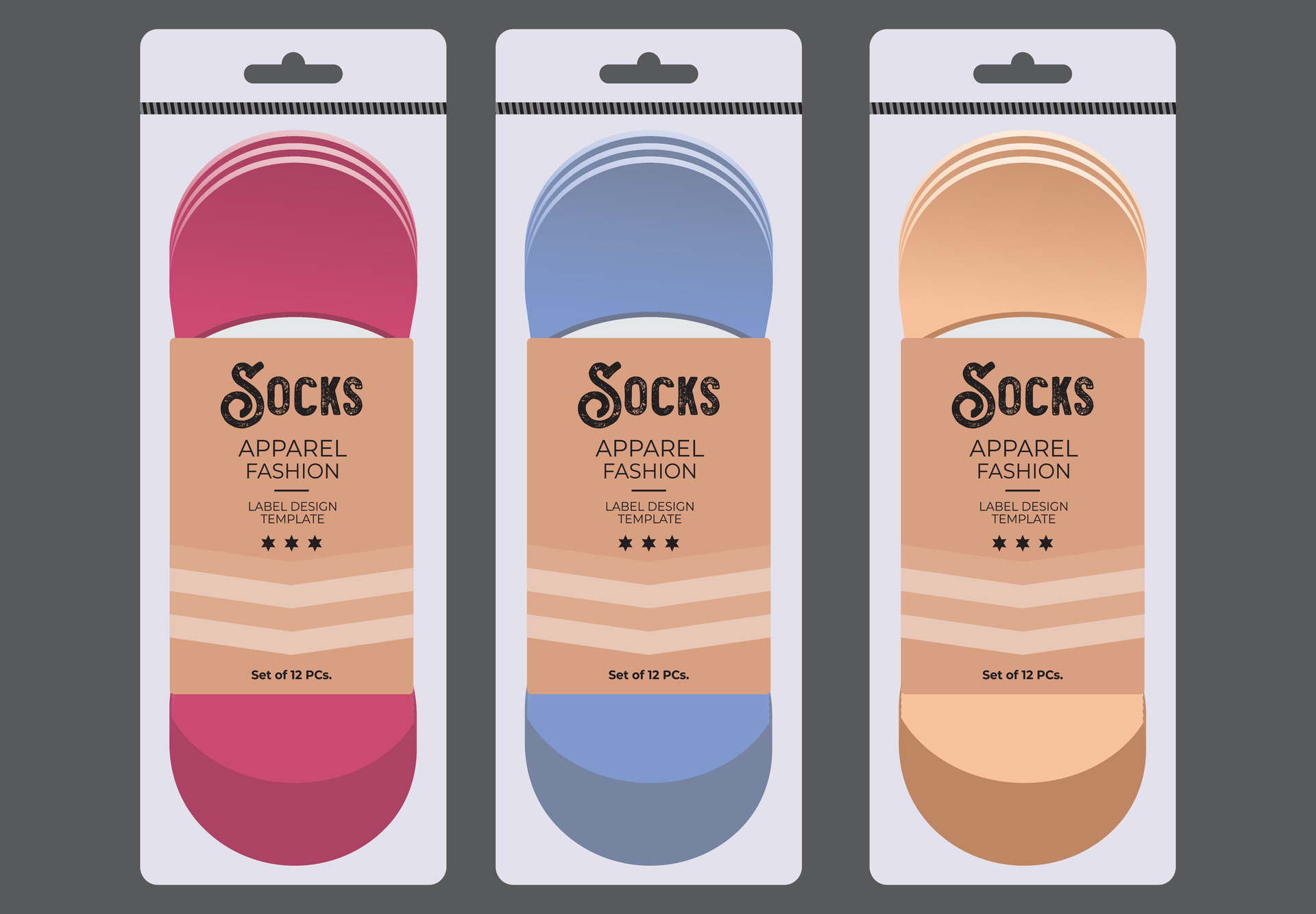 Socks label design Apparel Packaging Design Socks tag Design Cloth