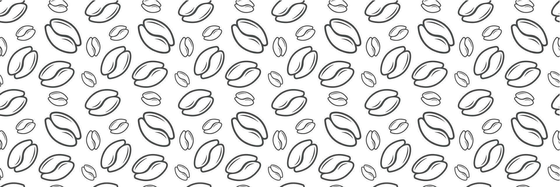 Coffee pattern design, coffee beans seamless pattern for packaging design, latte espresso cappuccino label template illustration, coffee drink pattern editable vector file