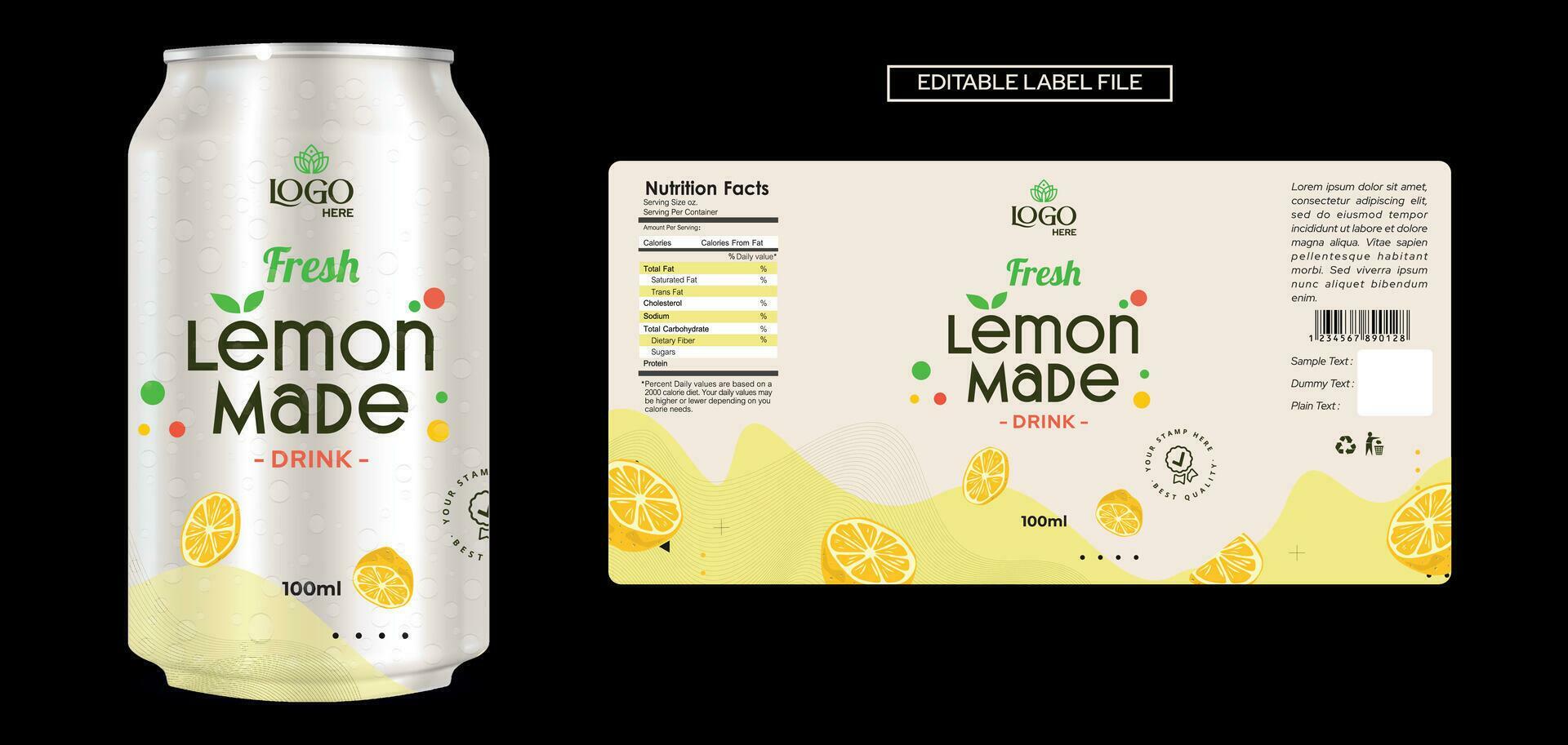 Lemonade Lemon drink label design soft drink label design Soda can Lemonade Lemon drink label design soft drink label design Soda can