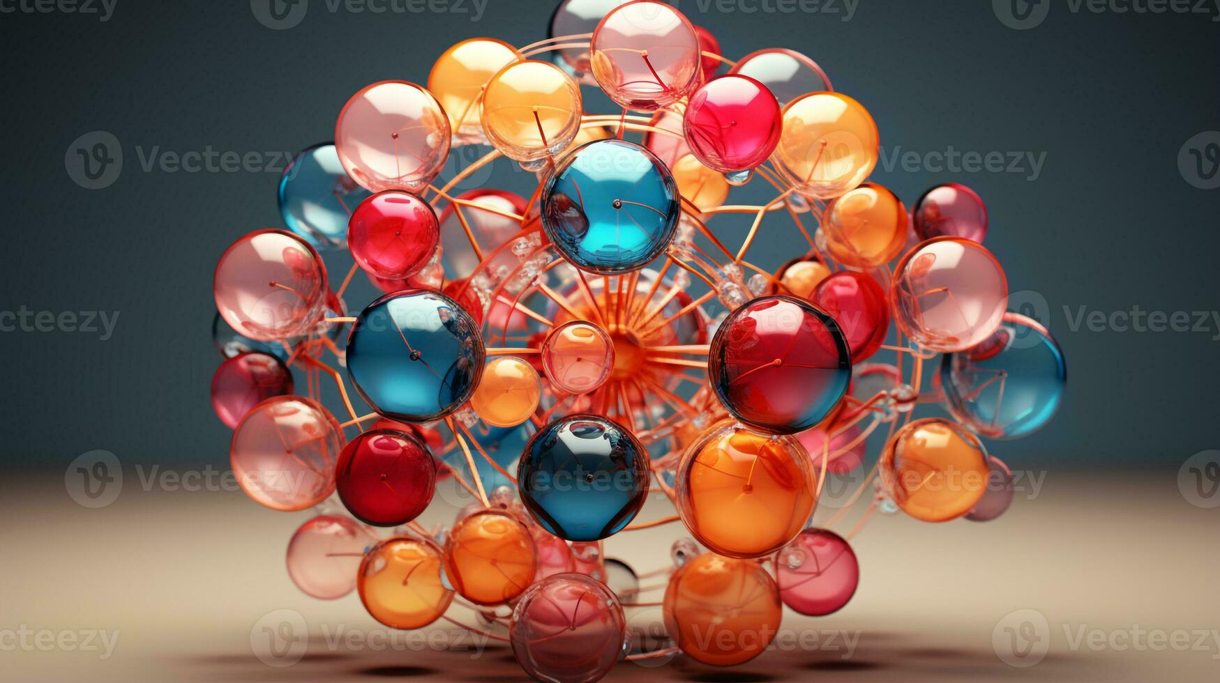 3d render abstract geometric round shape photo