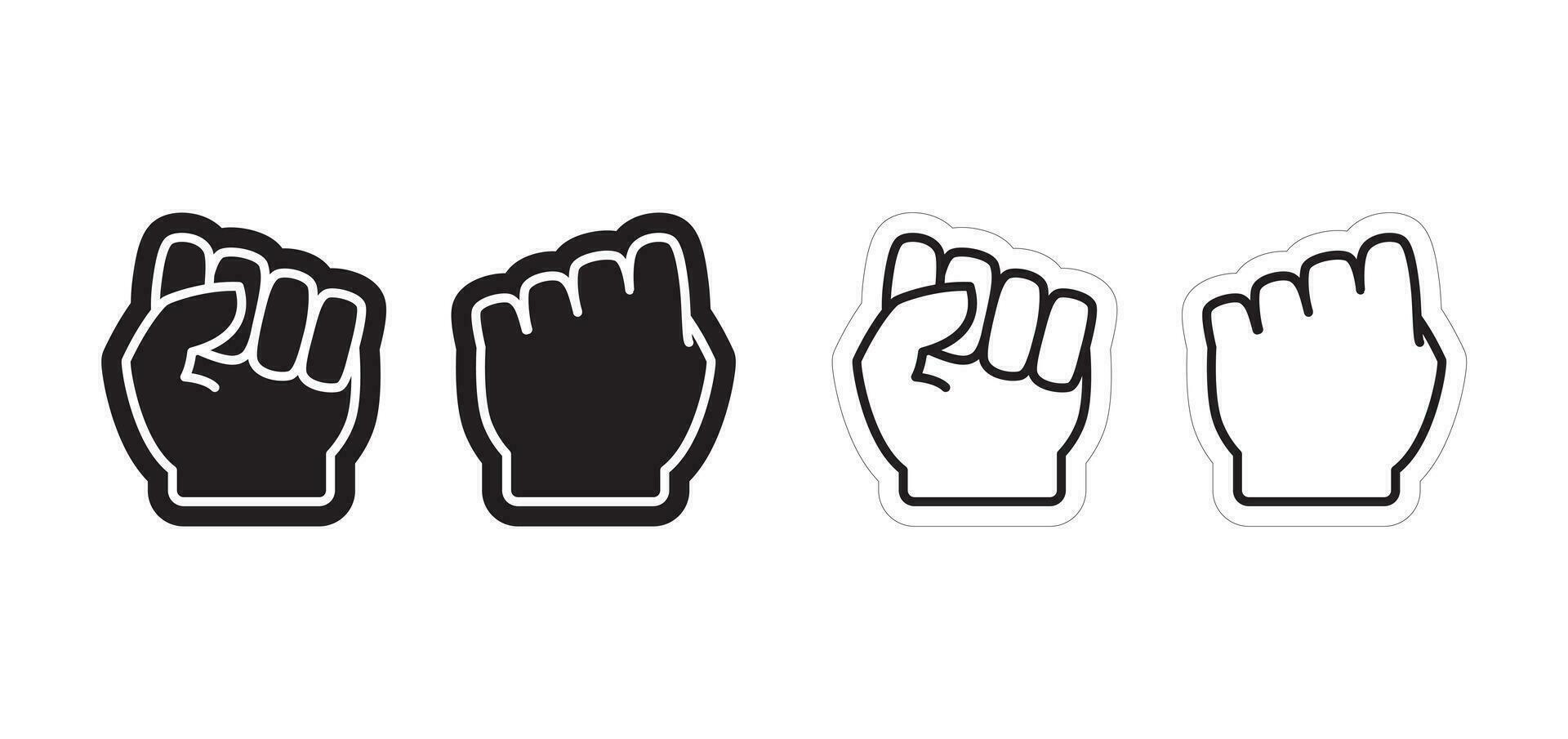 Raised Fist Sign, Foam Fan Finger Template, Music Festival Design vector