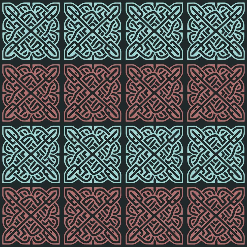 Celtic seamless pattern. Abstract vintage geometric wallpaper. Vector illustration.