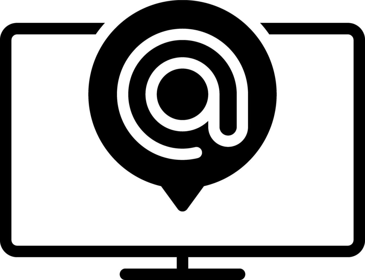 solid icon for mentioned vector