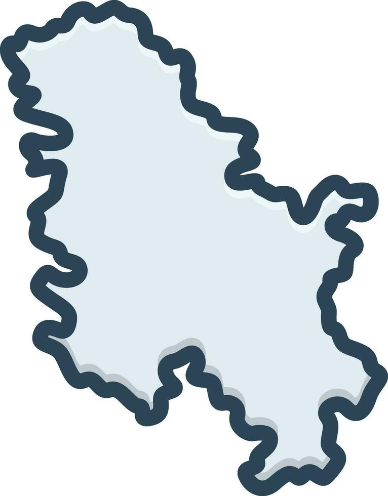 color icon for serbia vector
