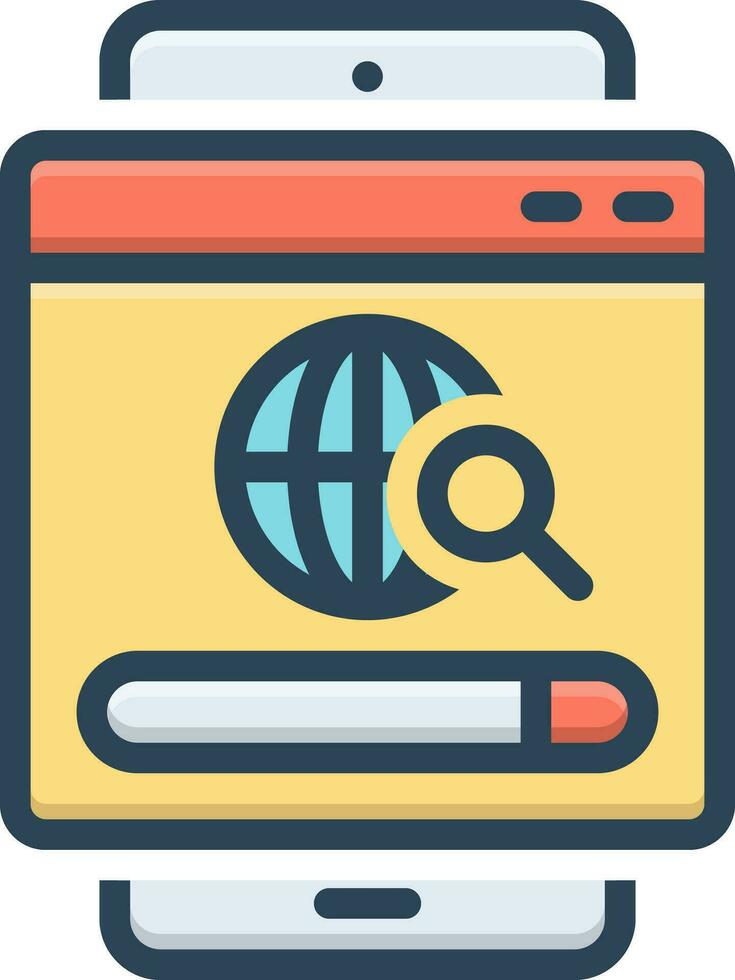 color icon for browsing vector