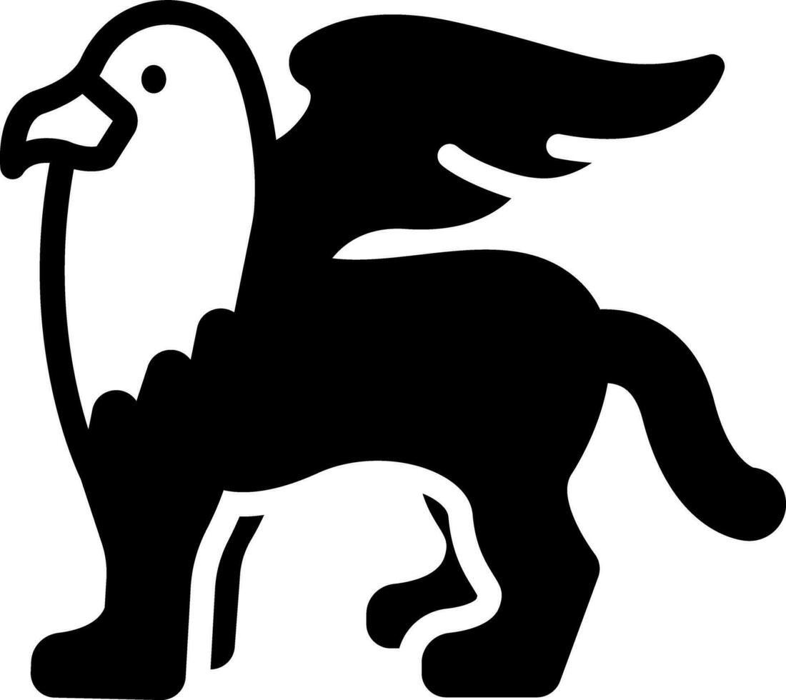 solid icon for griffin vector