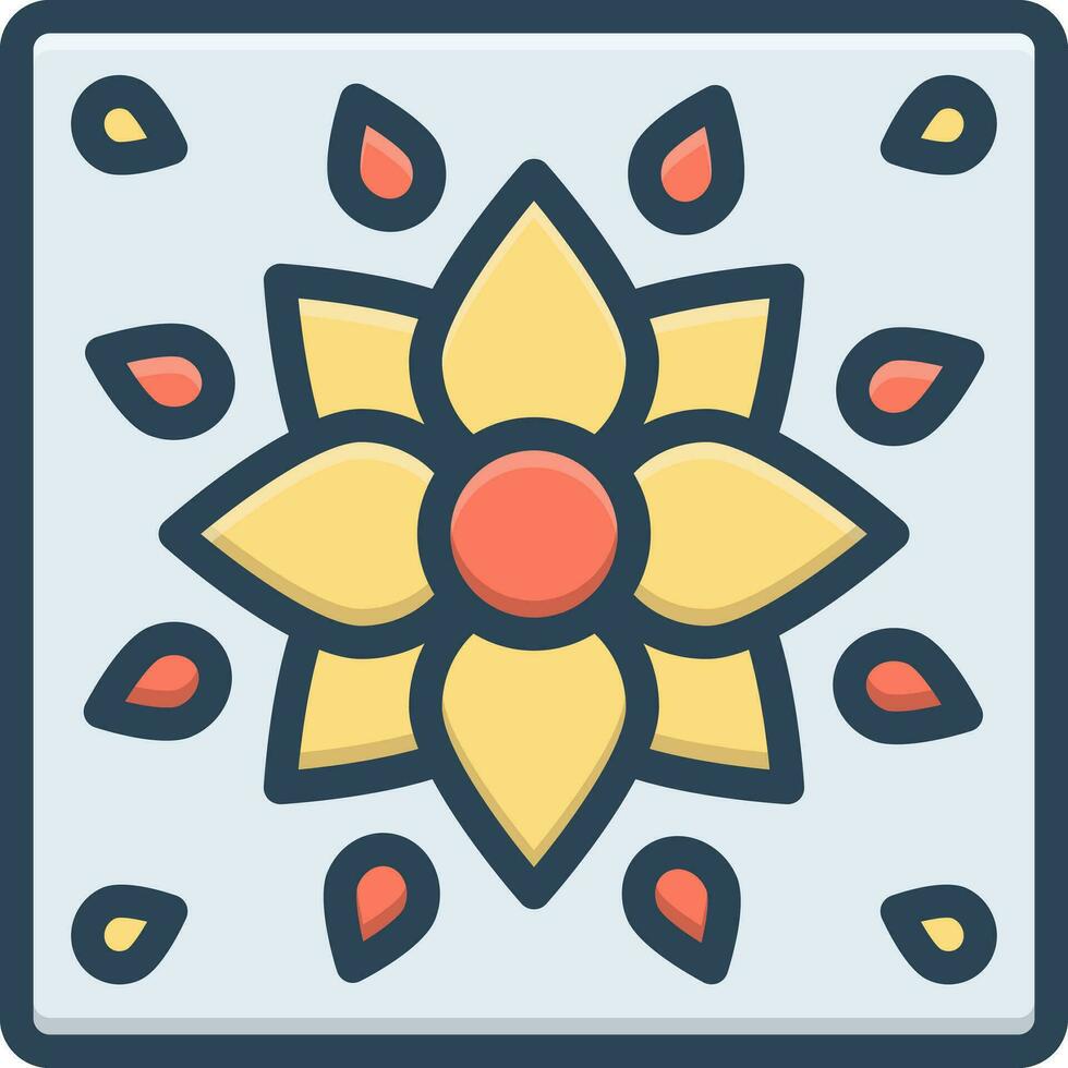 color icon for tile vector