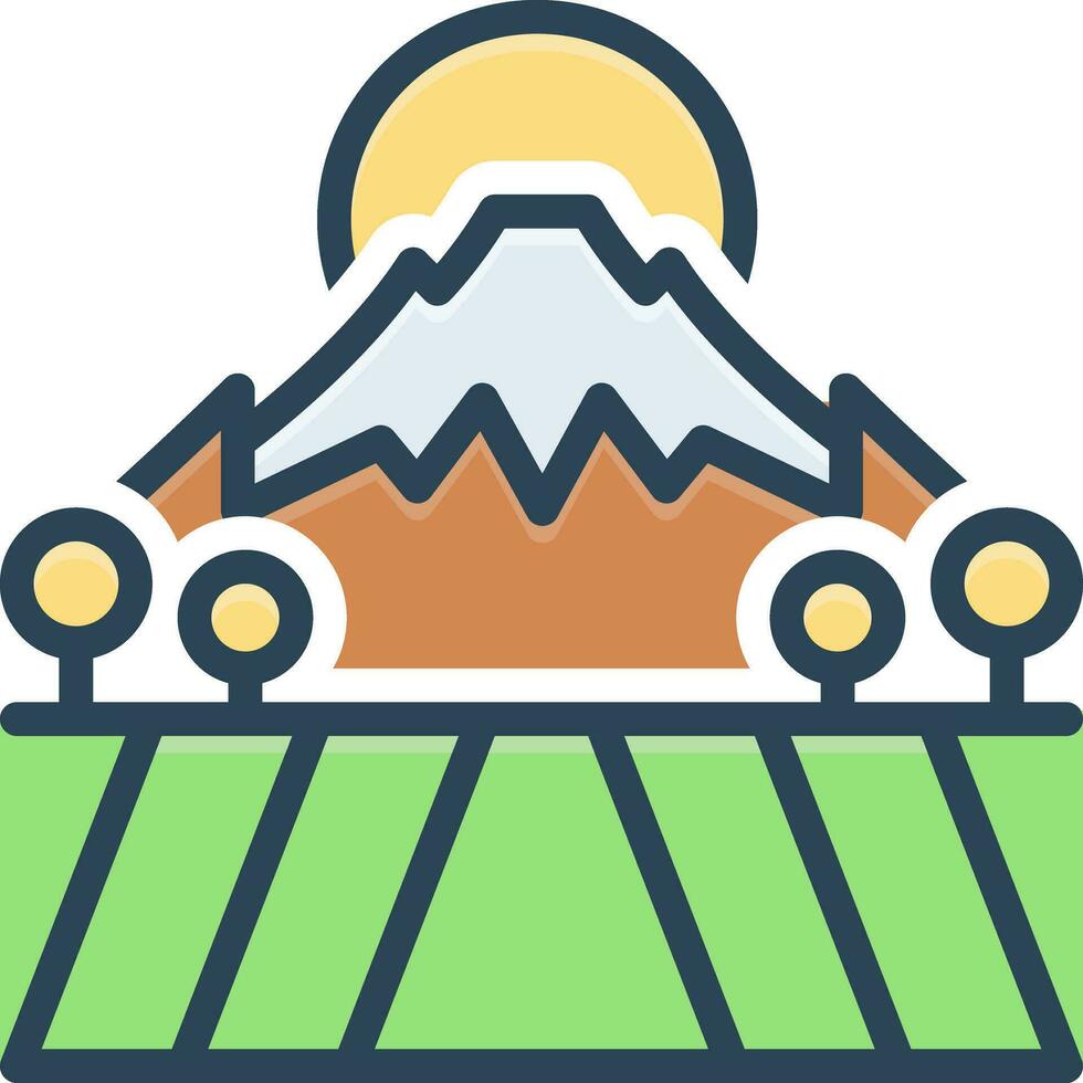 color icon for fuji vector