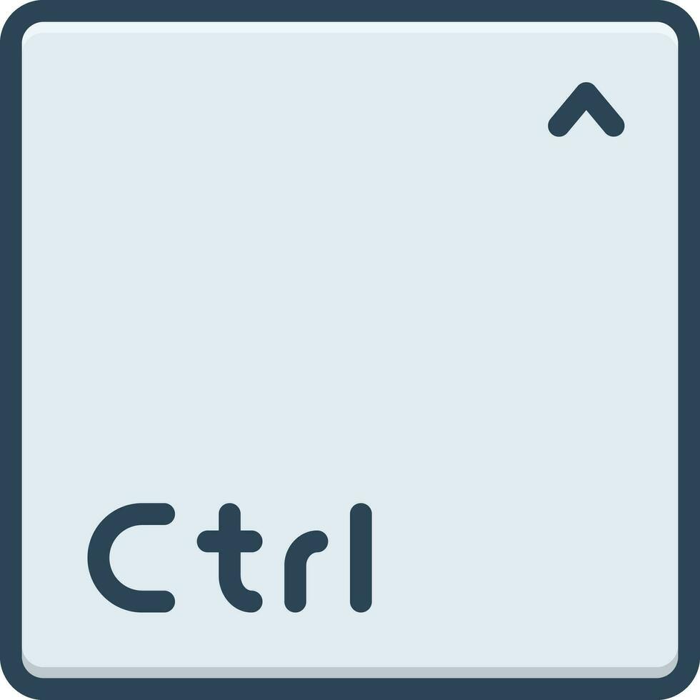 color icon for ctrl key vector