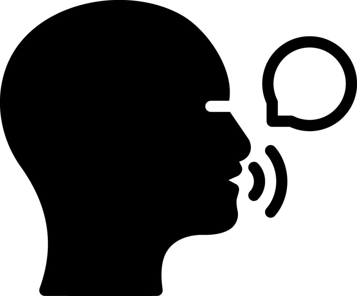 solid icon for blah vector