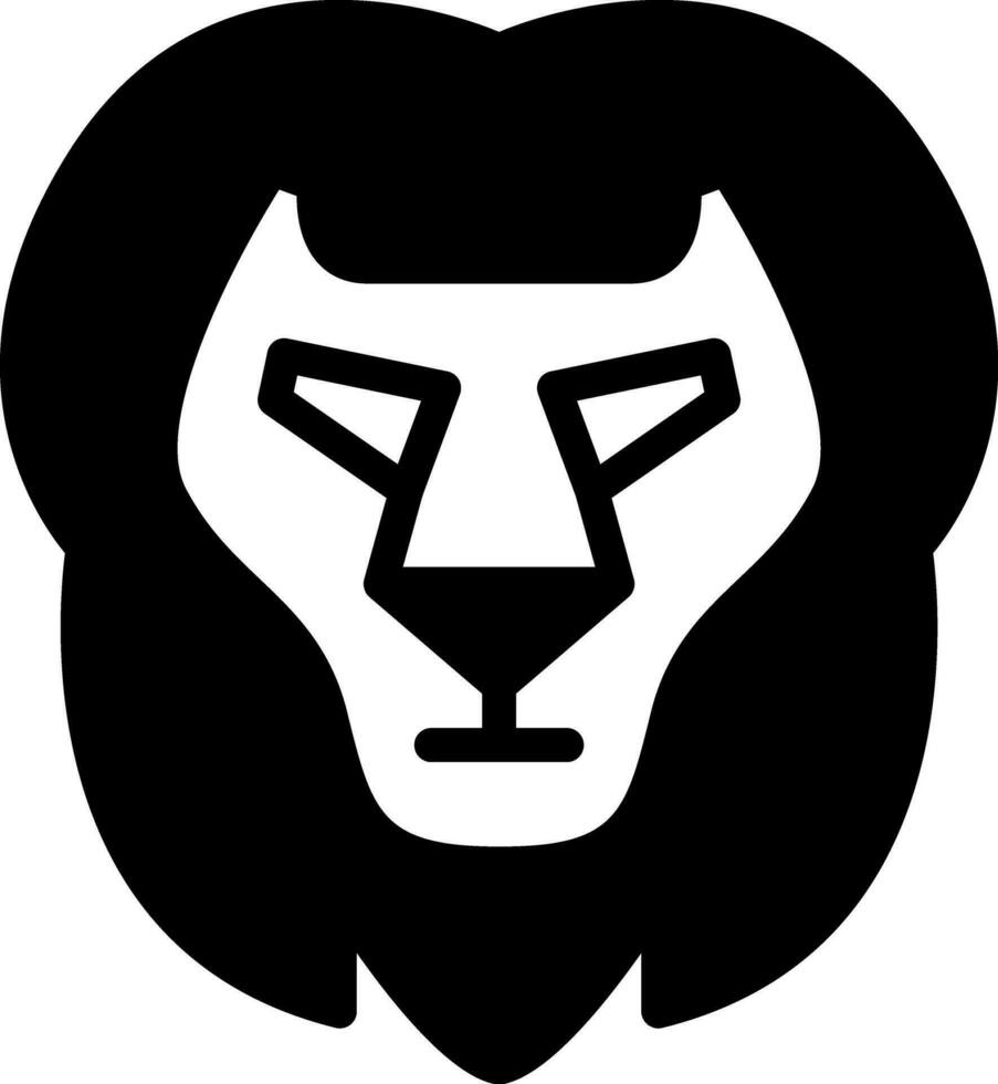 sólido icono para León vector