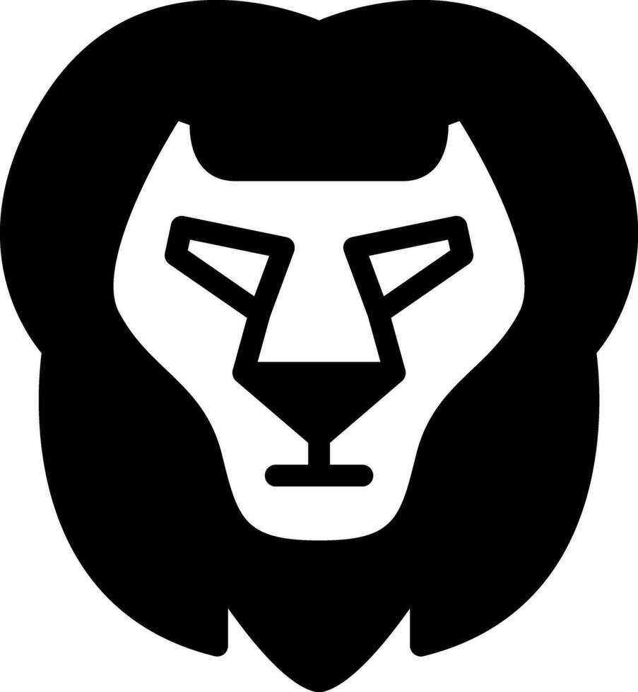 solid icon for leon vector