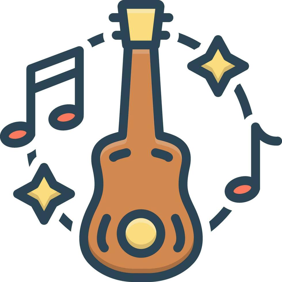 color icon for musical vector