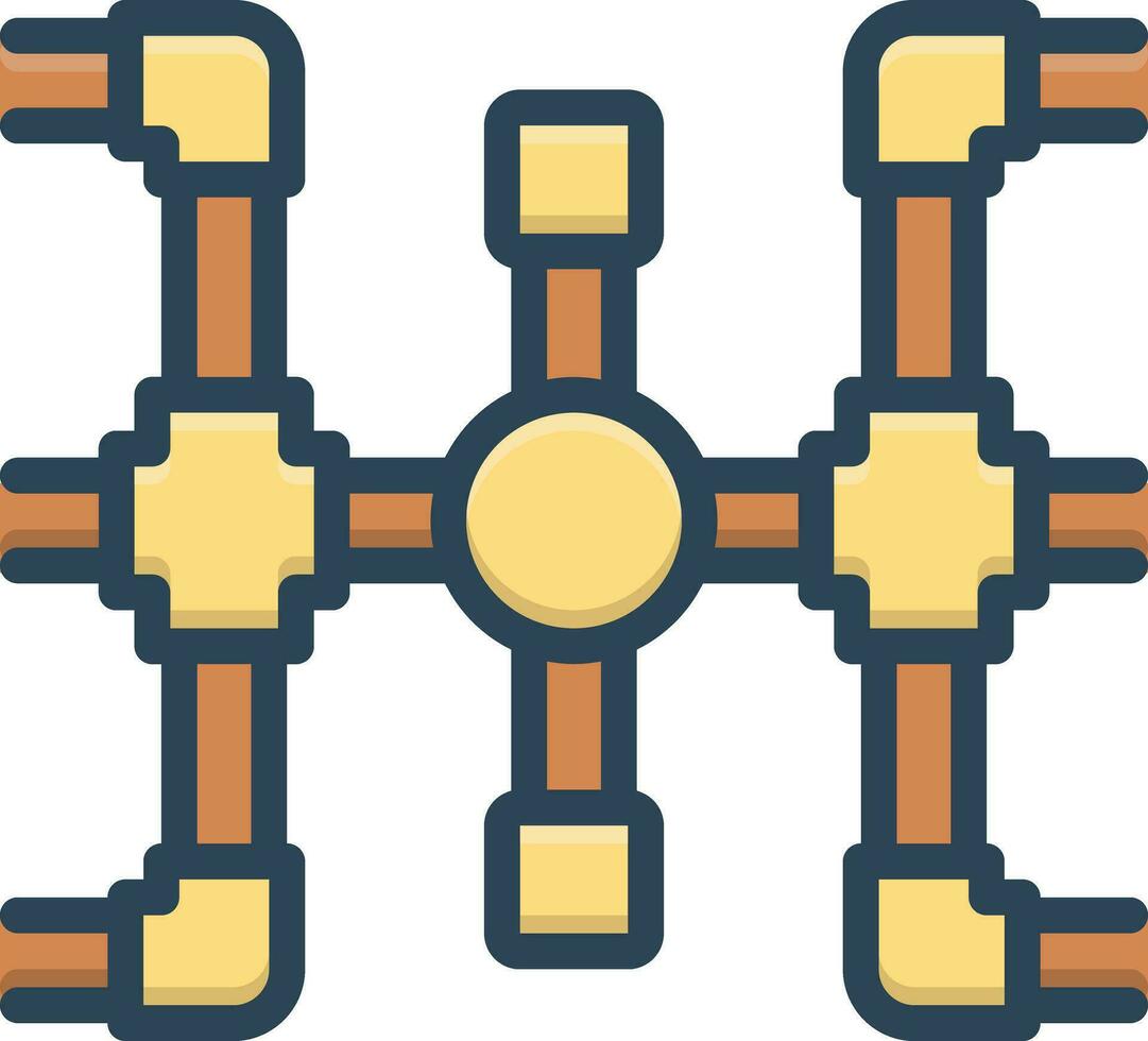 color icon for pipeline vector
