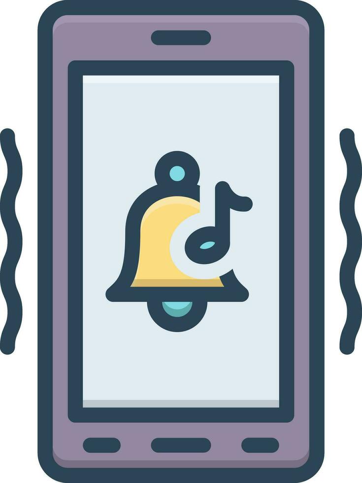 color icon for ringtone vector