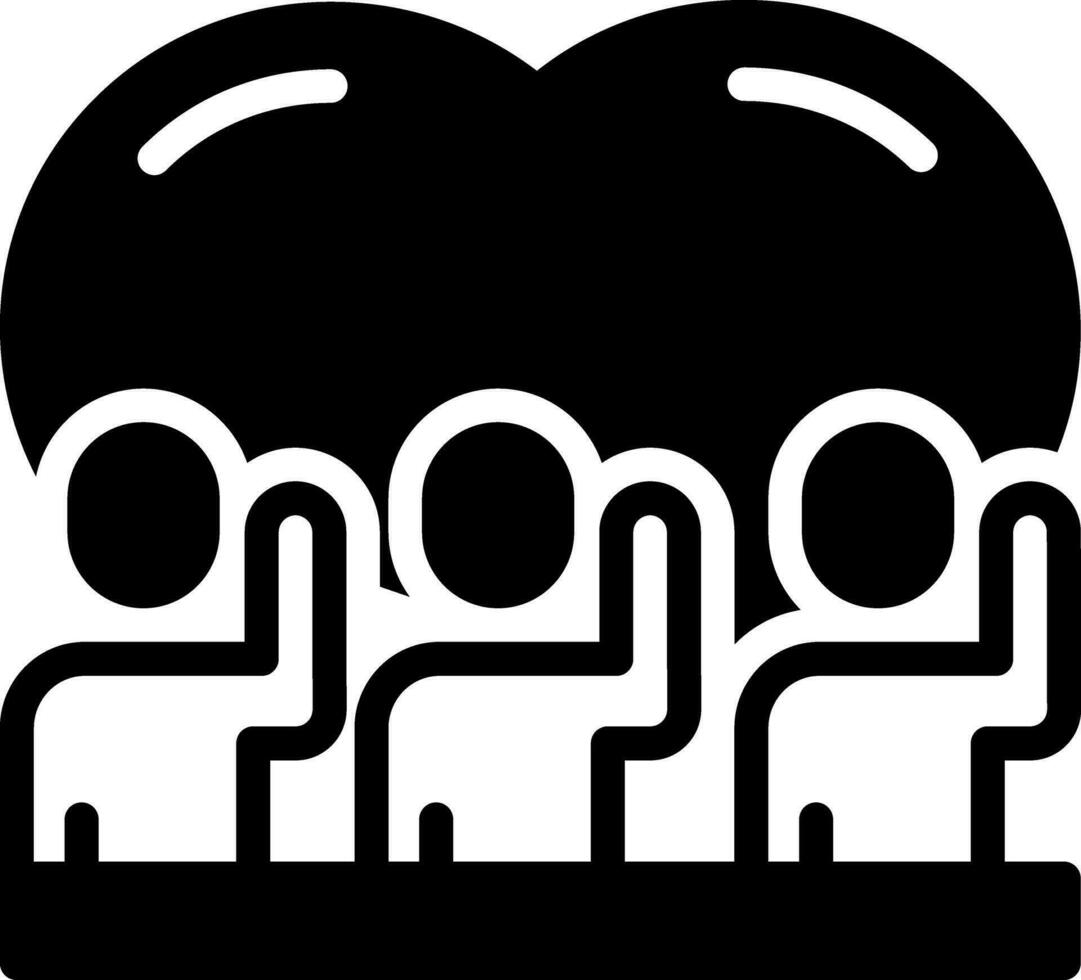 solid icon for volunteers vector