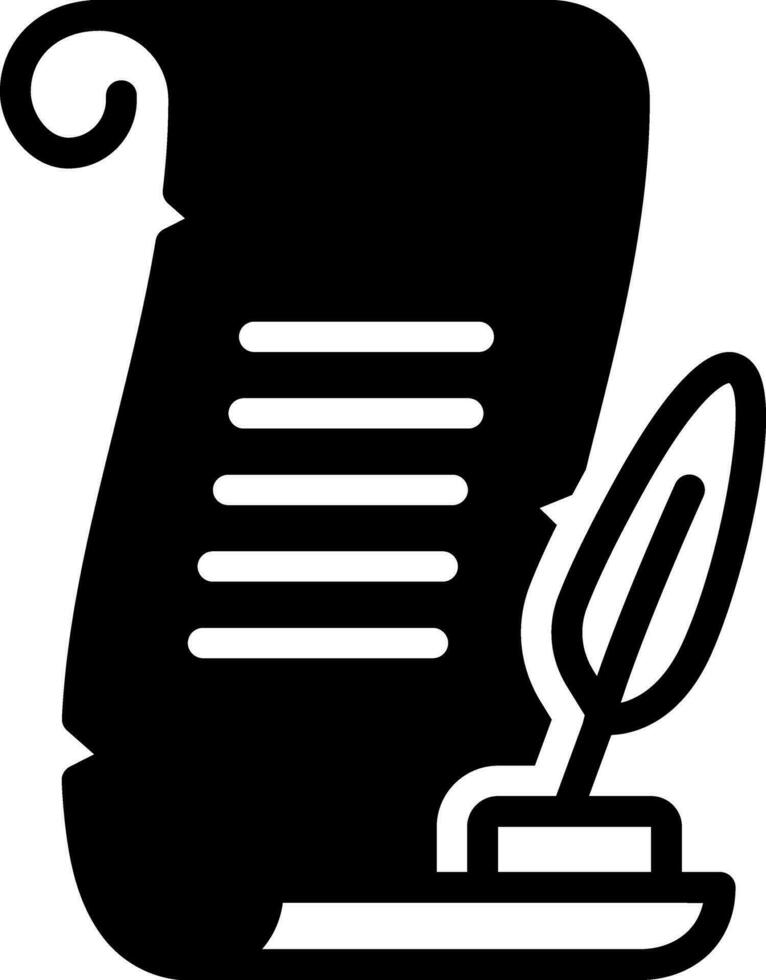 solid icon for poems vector