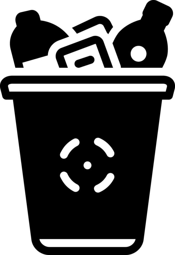 solid icon for waste vector