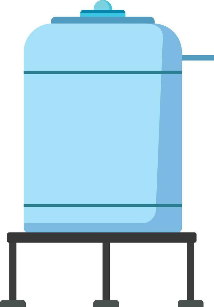 agua tanque plano estilo vector ilustración, agua almacenamiento tanque, envase para almacenamiento agua, cisterna valores vector imagen
