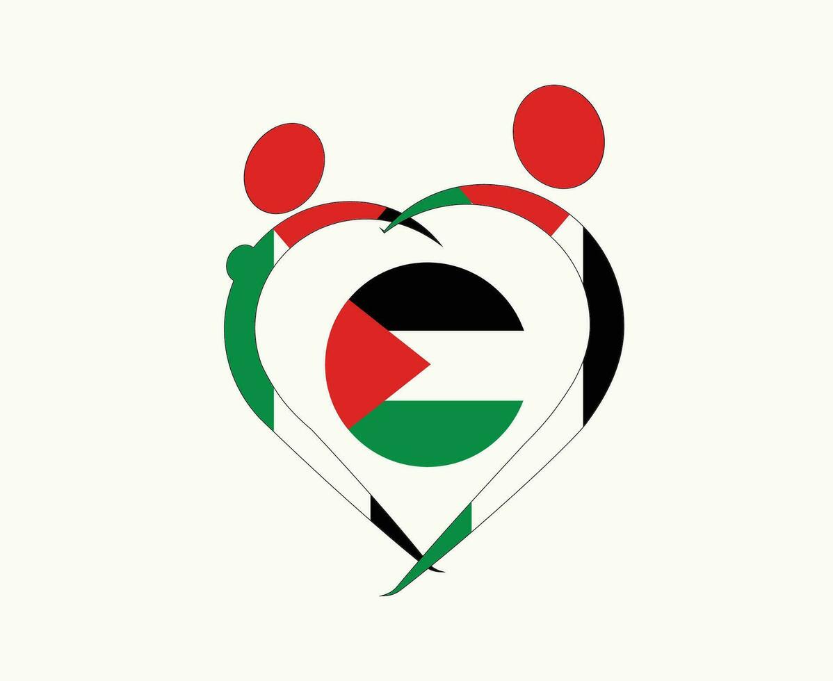 Palestina emblema bandera resumen símbolo vector ilustración diseño