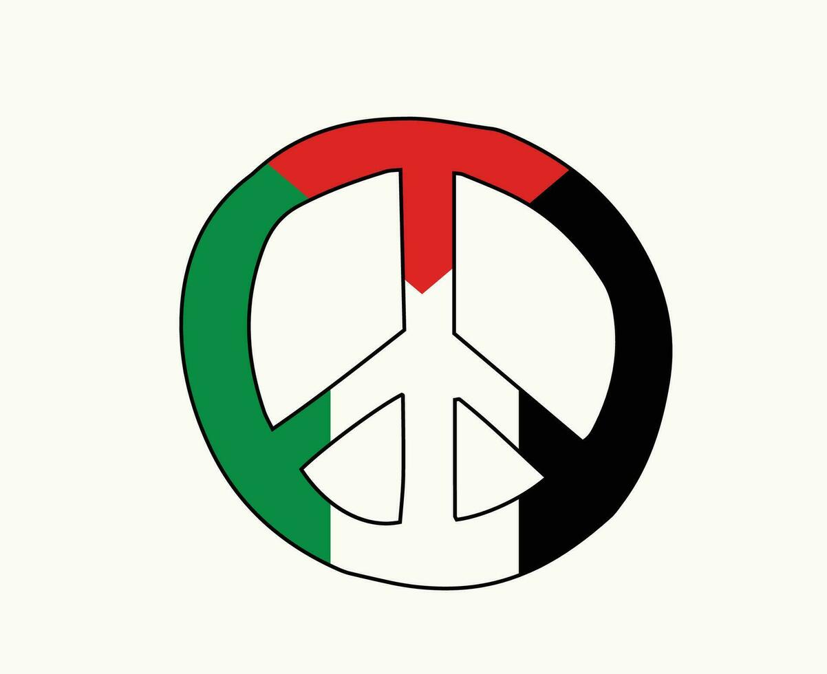 Palestina símbolo paz bandera emblema medio este país resumen vector ilustración diseño