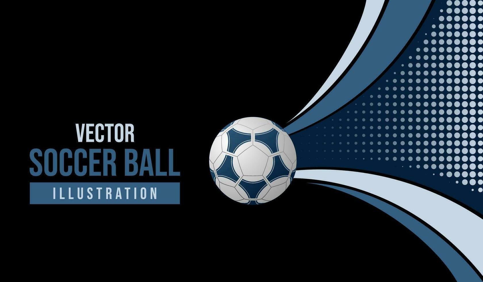 Soccer ball design illustration, soccer design template, soccer background vector