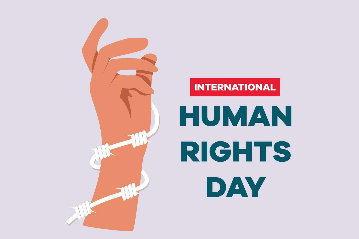 December 10, World Human Rights Day concept. Colored flat vector illustration isolated.