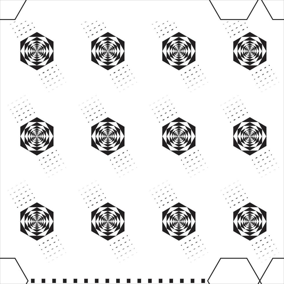 Seamless Texture Design Black Hexagon Watch Print Free Vector