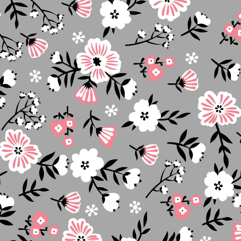 floral abstract pattern suitable for textile and printing needs vector