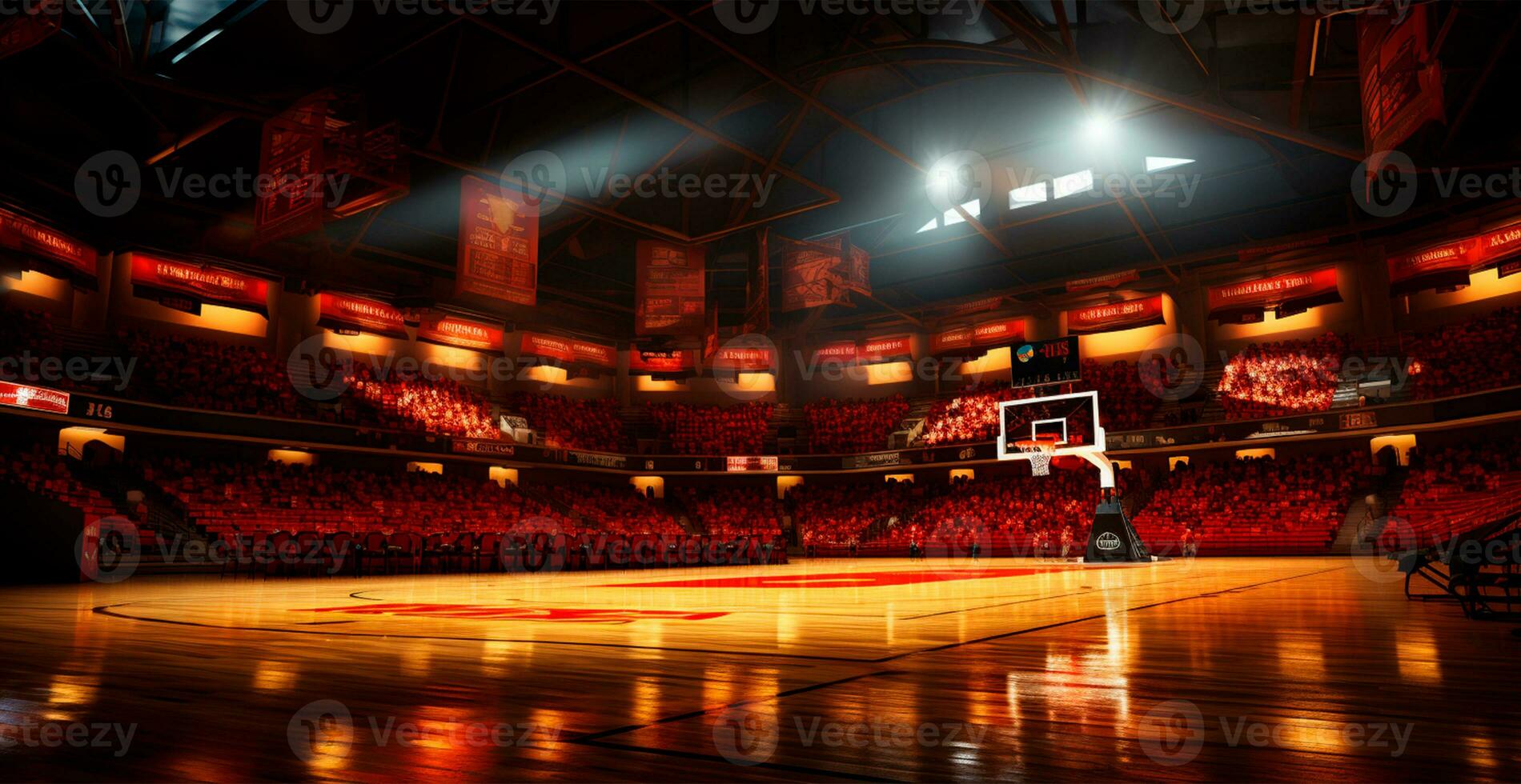 Basketball arena, large sports stadium - AI generated image photo