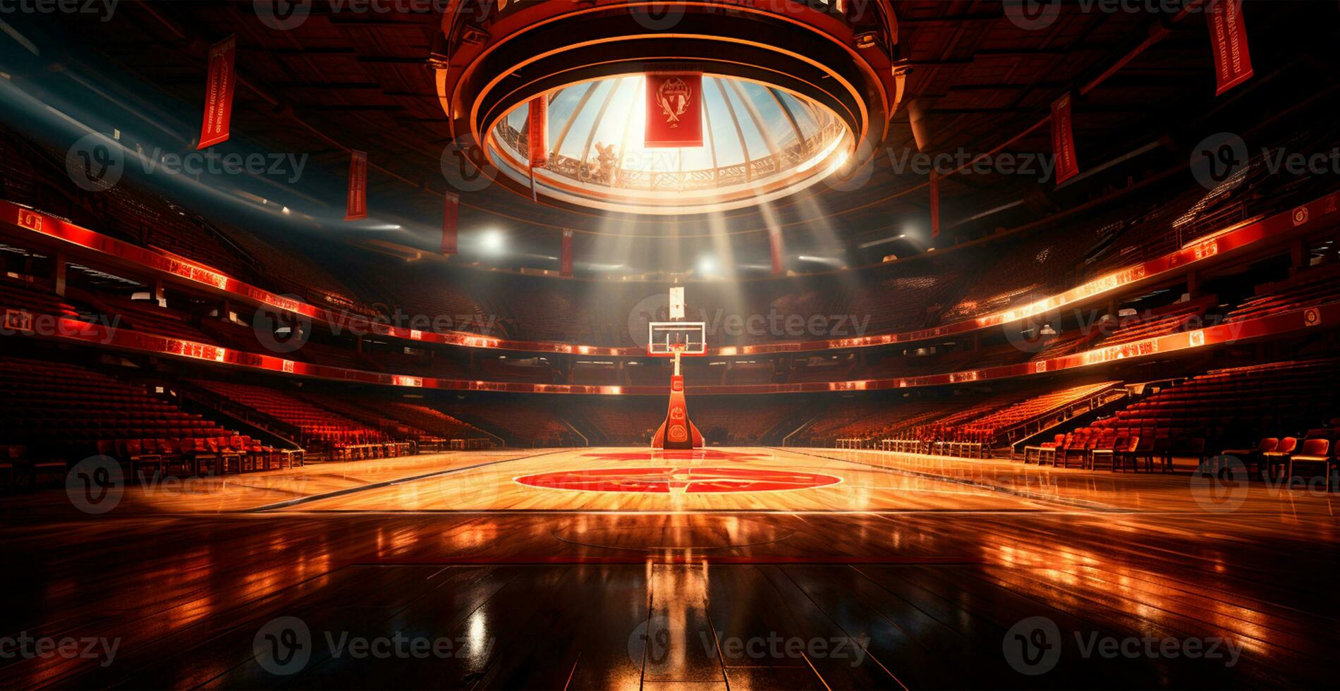 Basketball arena, large sports stadium - AI generated image photo