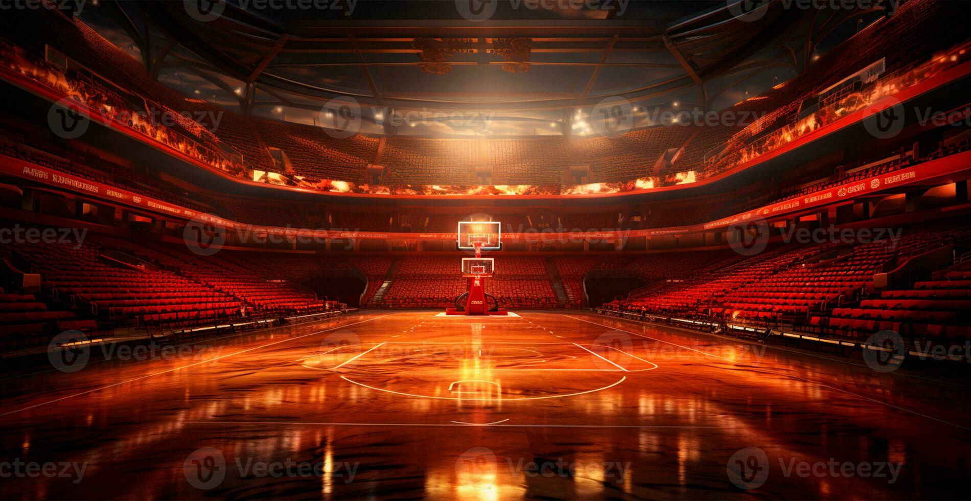 Basketball arena, large sports stadium - AI generated image photo