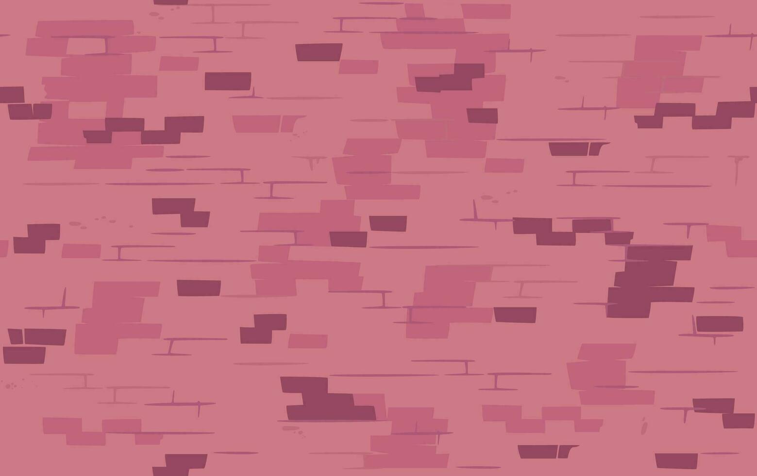 Hand Drawn Candy Cartoon Brick Wall, UI Games Asset, Seamless Texture. Simple Pink Background vector