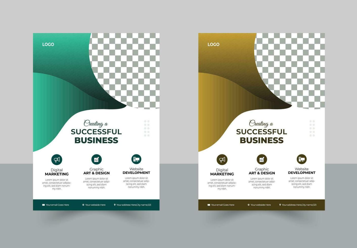 Corporate Business Flyer design vector template in A4, Business Presentation ,business promotion web banner template design, Business marketing flyer.