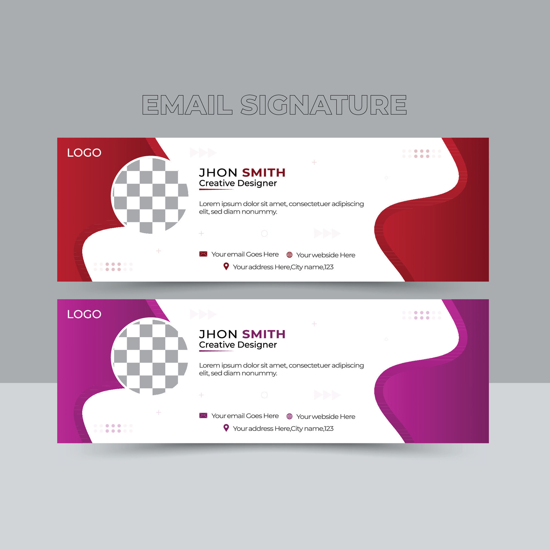 Professional Email Signature Template Modern and Minimal Corporate