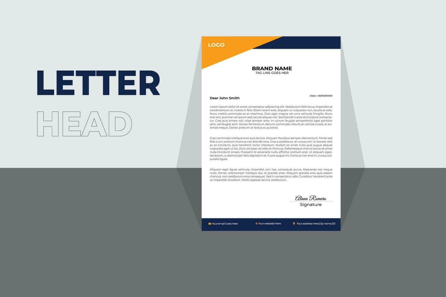 Business letterhead design,Corporate modern letterhead design template. creative modern letter head design template for your project. letterhead, letter head. vector