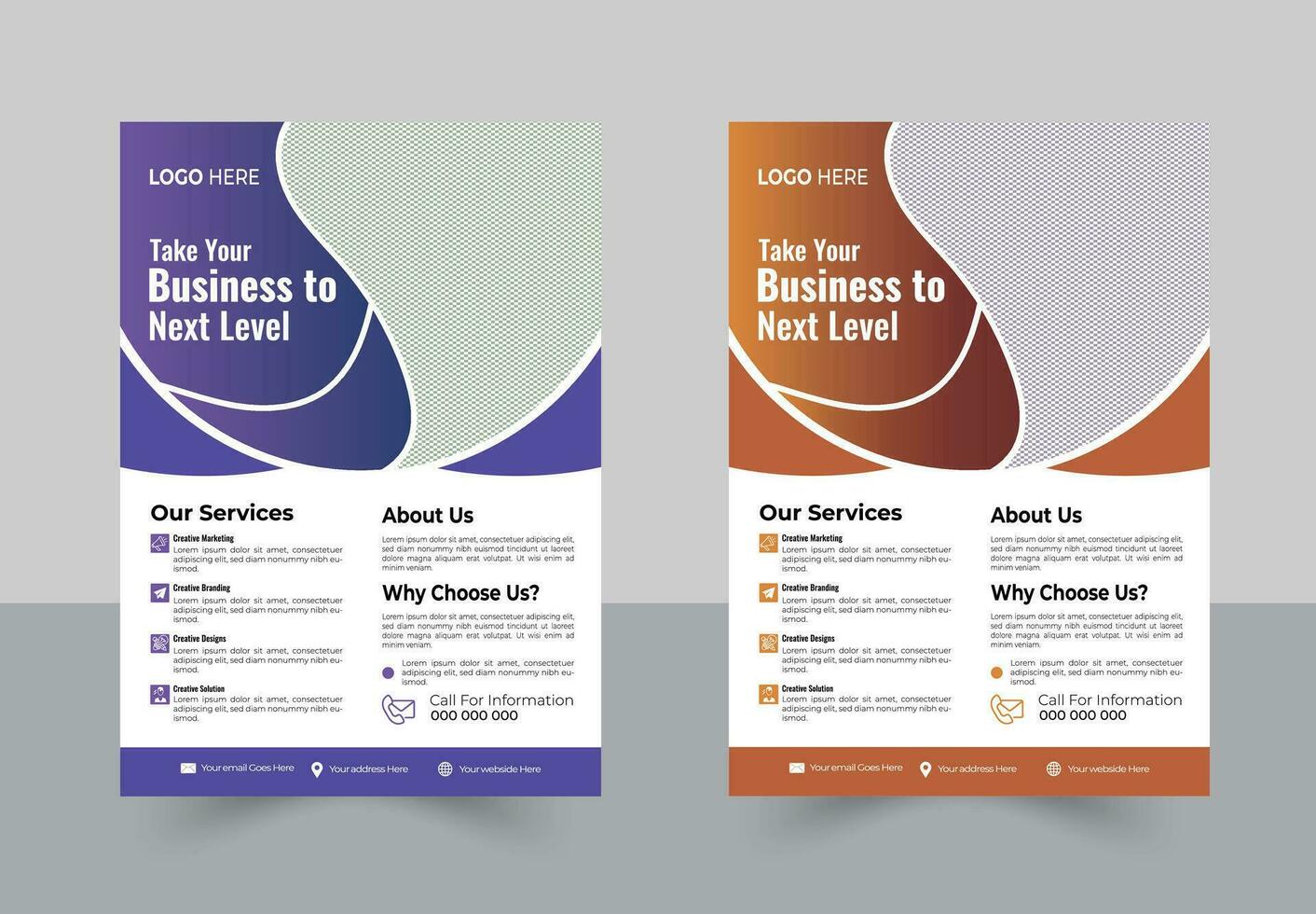 Corporate Business Flyer design vector template in A4, Business Presentation ,business promotion web banner template design, Business marketing flyer.