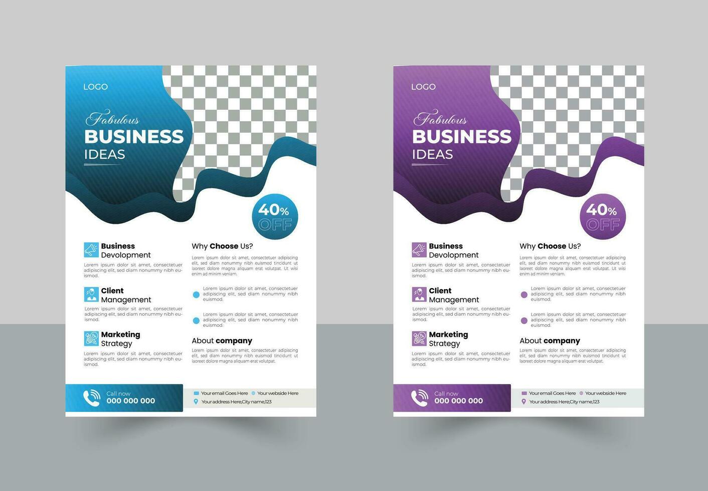 Corporate Business Flyer design vector template in A4, Business Presentation ,business promotion web banner template design, Business marketing flyer.