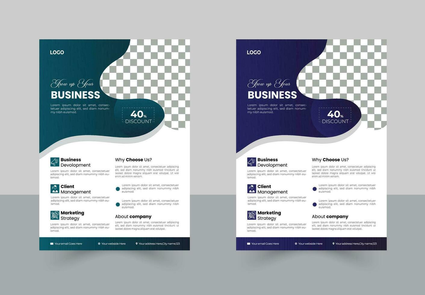 Corporate Business Flyer design vector template in A4, Business Presentation ,business promotion web banner template design, Business marketing flyer.