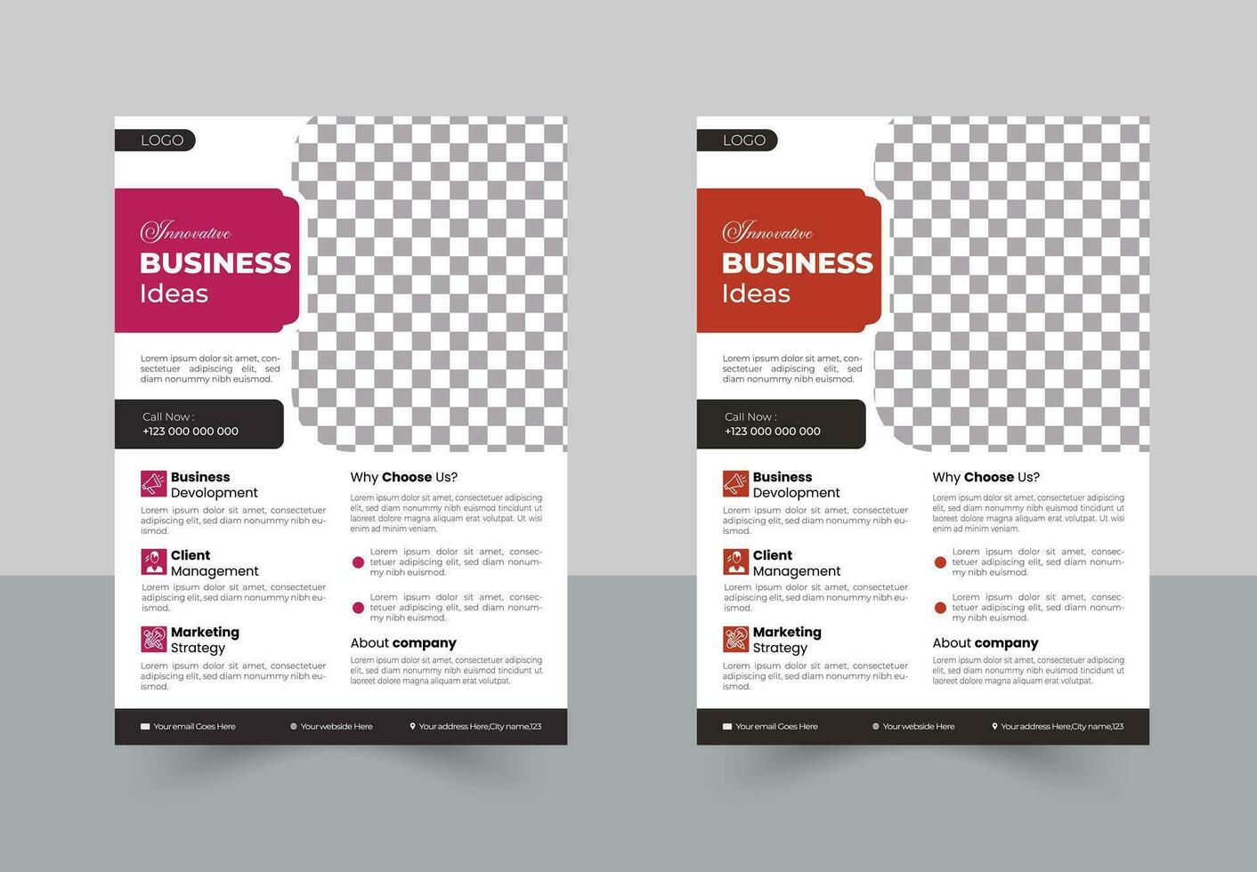 Corporate Business Flyer design vector template in A4, Business Presentation ,business promotion web banner template design, Business marketing flyer.