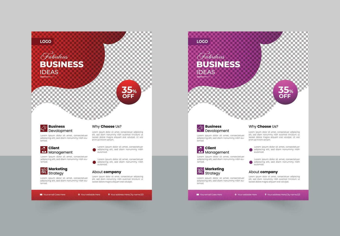 Corporate Business Flyer design vector template in A4, Business Presentation ,business promotion web banner template design, Business marketing flyer.