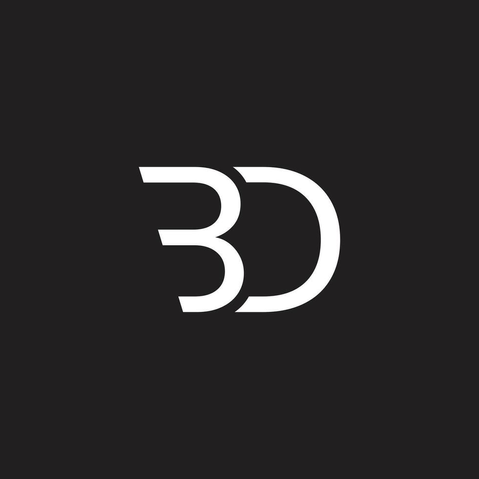 BD letters logo monogram design vector template